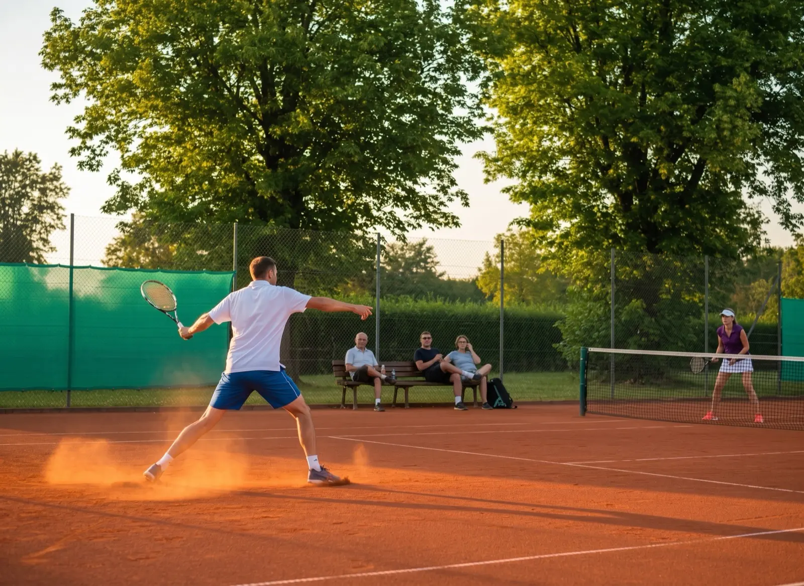 Tennisspiel auf der Anlage des FC Honhardt